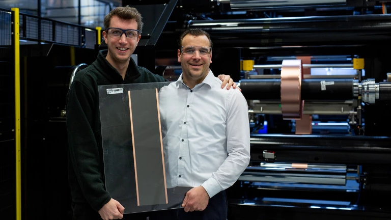 Image: A small frame for one electrode — a big milestone for us.